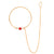 Red Centric White Beaded Nose Ring (Nath)