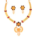 Flower Drop Hansuli Necklace - BRISHNI