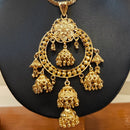 Kanbala Pendant Big Earrings Set With Chain (24 INCH) - BRISHNI