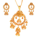 Kanbala Pendant Small Earrings Set With Tassel - BRISHNI