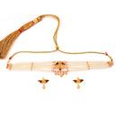 Panchali - White Beaded Choker Set - BRISHNI