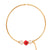 Red Centric White Beaded Nose Ring (Nath) - BRISHNI