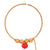 Red Drop Golden Balls Nose Ring (Nath) - BRISHNI