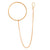 Simple Golden Ring with Plain Chain Nose Ring (Nath) - BRISHNI