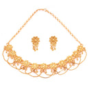 Sohini - Flower Chain Choker Necklace Set - BRISHNI