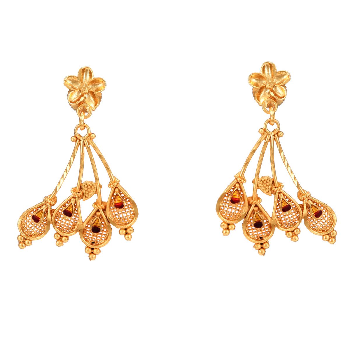 Hangsomukhi Mayur Pendant With Matching Earrings