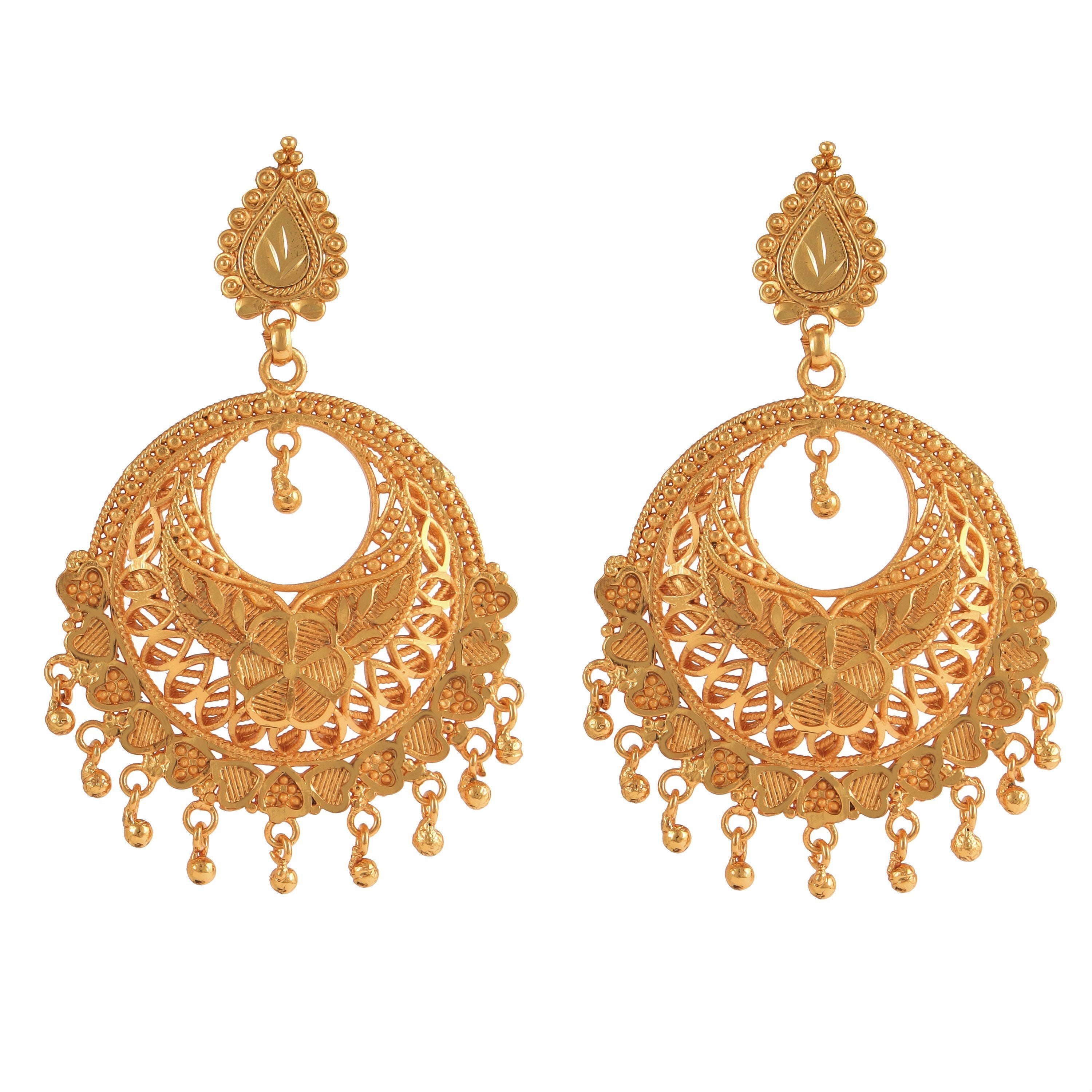 Buy Gold Earrings for Women by VIGHNAHARTA FASHION JEWELLERY Online |  Ajio.com